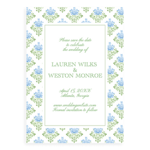 Floral Stencil Save the Date Floral Stencil Save the Date