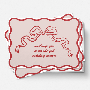 The Tied with Cheer in Red - Set of 20 Cards & Envelopes The Tied with Cheer in Red - Set of 20 Cards & Envelopes