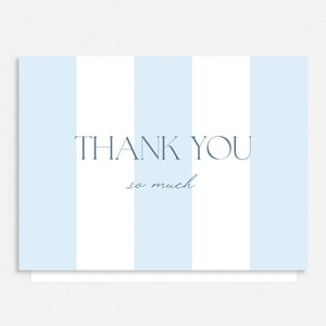 Blue Stripes Thank You Card Blue Stripes Thank You Card