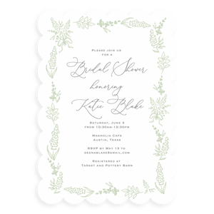 Charming Illustrated Botanicals Bridal Shower Invitation Charming Illustrated Botanicals Bridal Shower Invitation