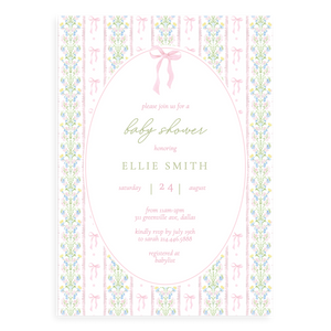 Coquette Heirloom Baby Shower Invitation Coquette Heirloom Baby Shower Invitation