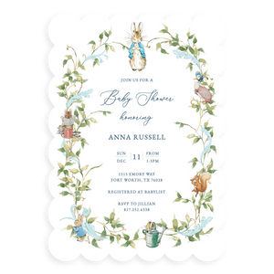 Peter Rabbit Baby Shower Invitation Peter Rabbit Baby Shower Invitation