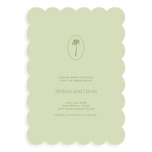 Simple Palm Tree Save the Date Simple Palm Tree Save the Date