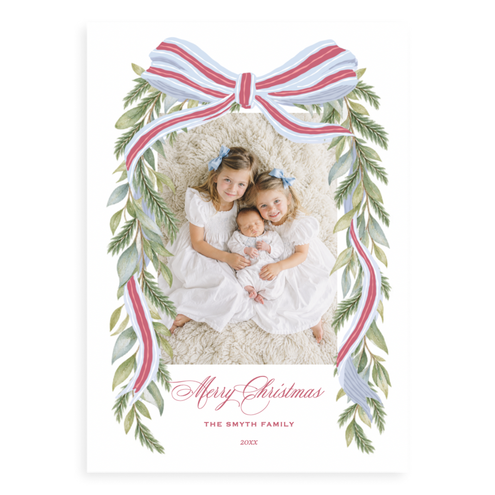 Red and Blue Cheer Holiday Card