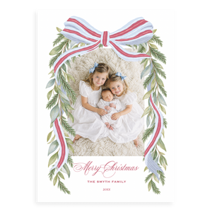 Red and Blue Cheer Holiday Card
