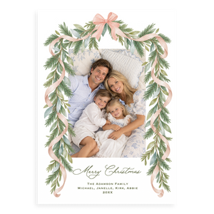 Blushing Garland Holiday Card