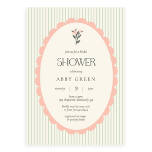 Vintage Spring Bridal Shower Invitation
