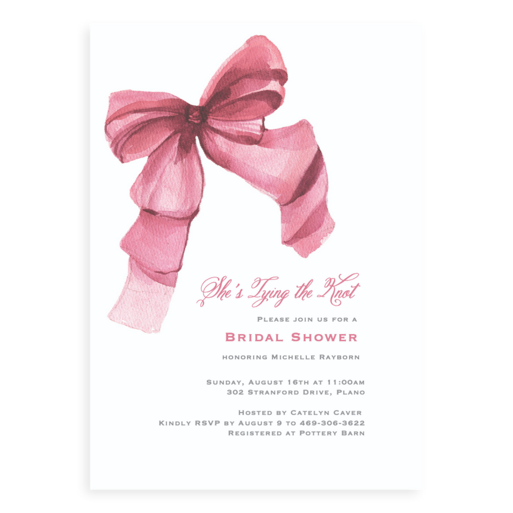 She's Tying the Knot Bridal Shower Invitation