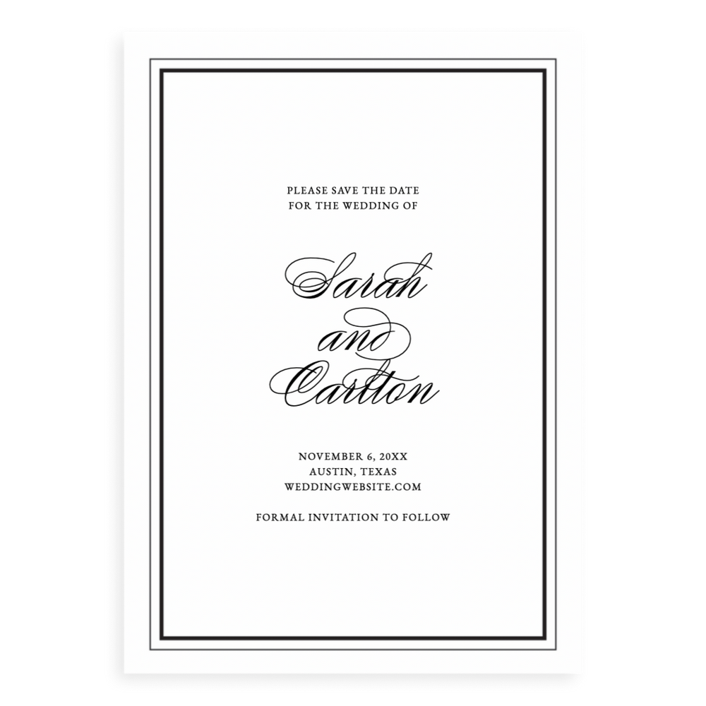 Classic Save the Date