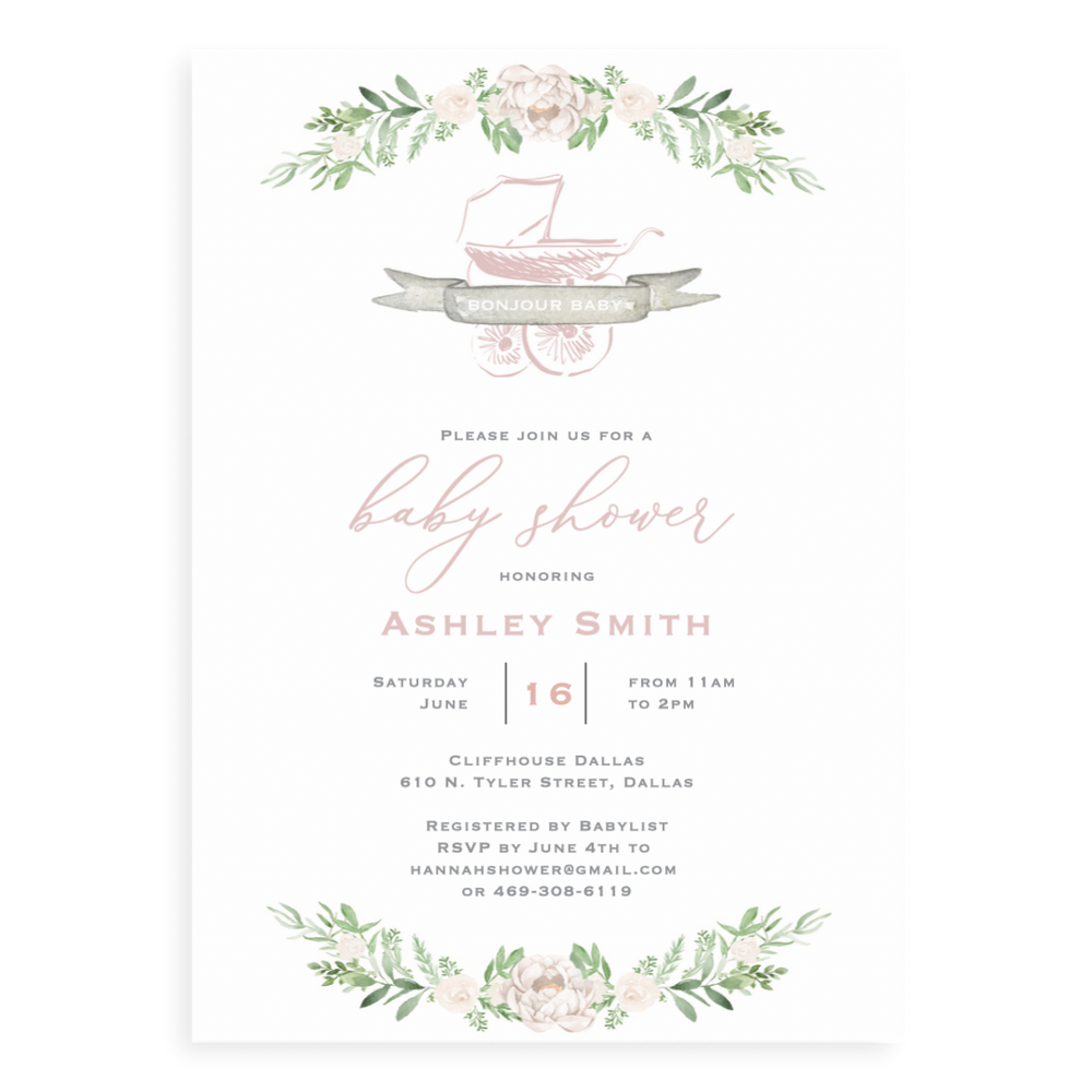 Bonjour Baby Shower for Girl