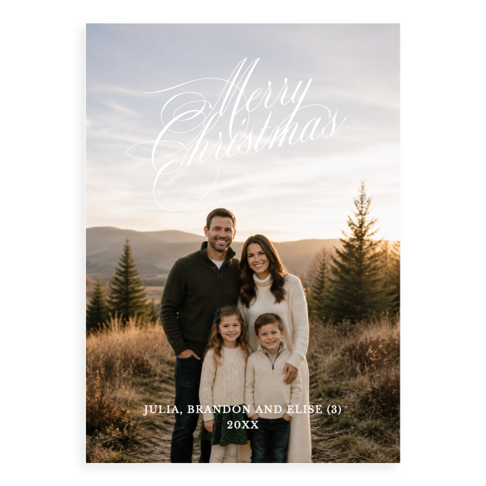 The Classic Flourish Holiday Card