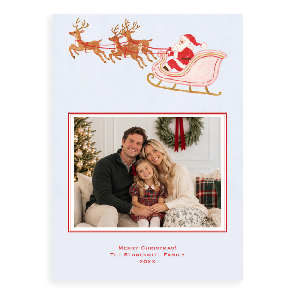 Vintage Santa Holiday Card