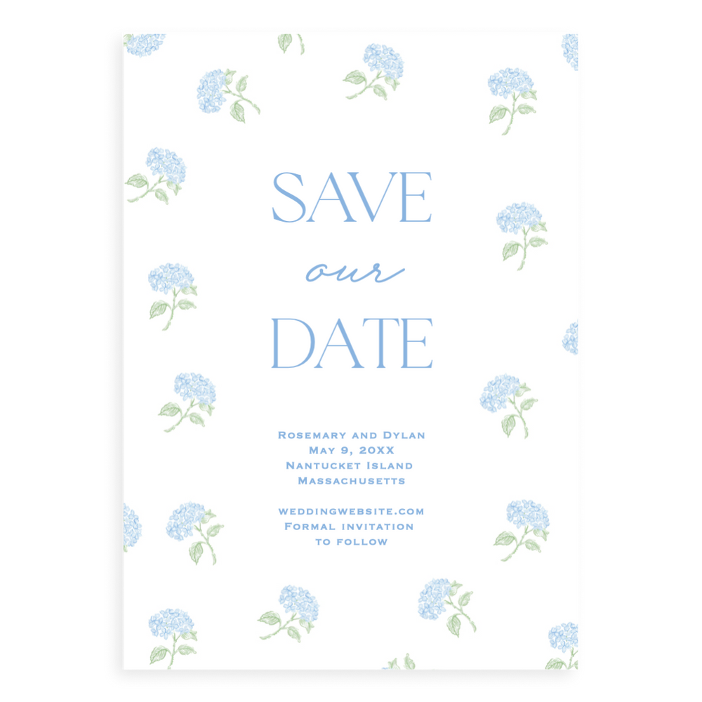 Petite Hydrangea Save the Date