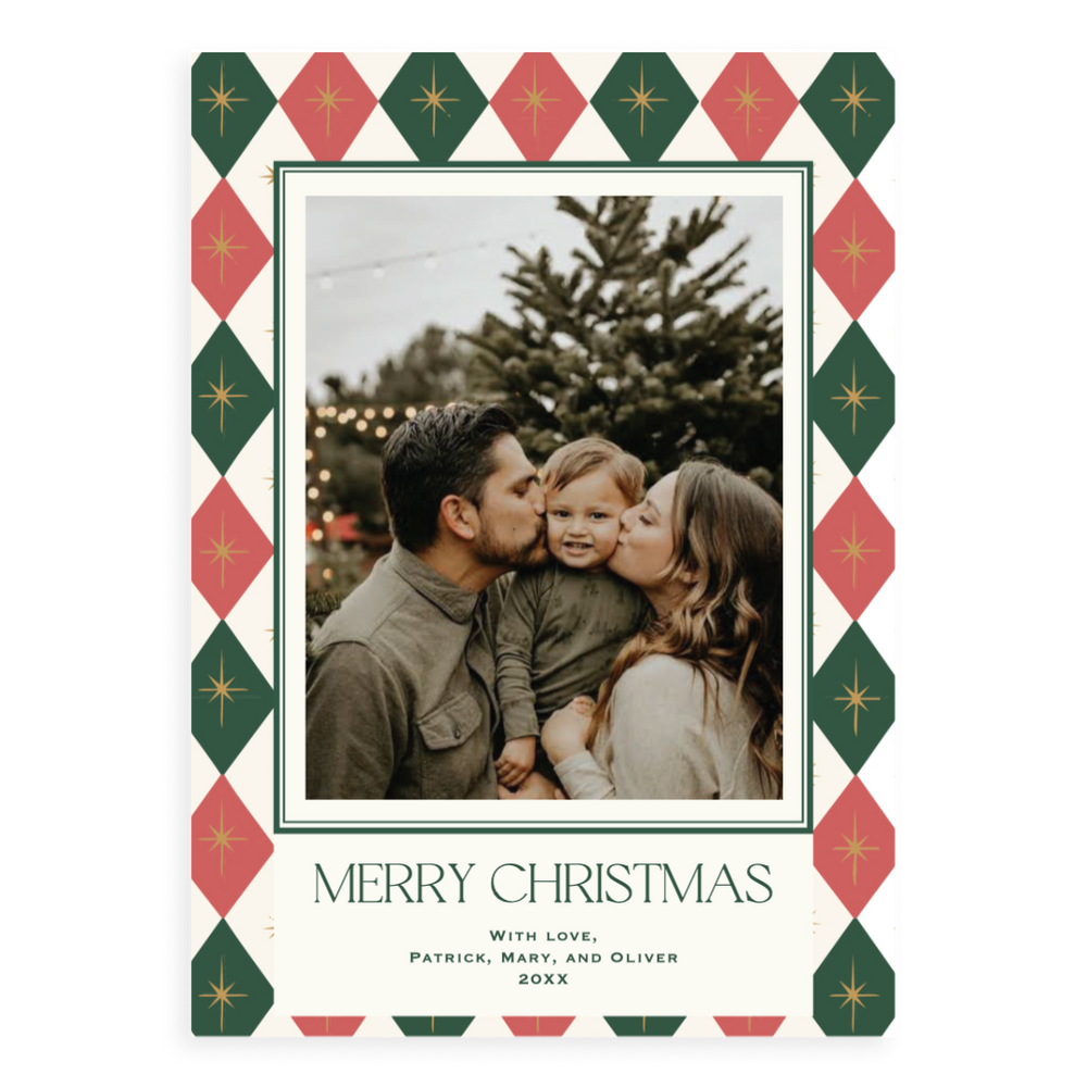 Festive Diamond Holiday Card