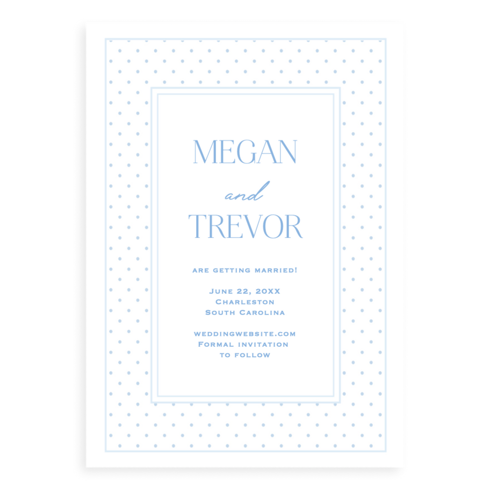 Delicate Dot Frame Save the Date