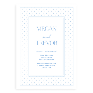 Delicate Dot Frame Save the Date