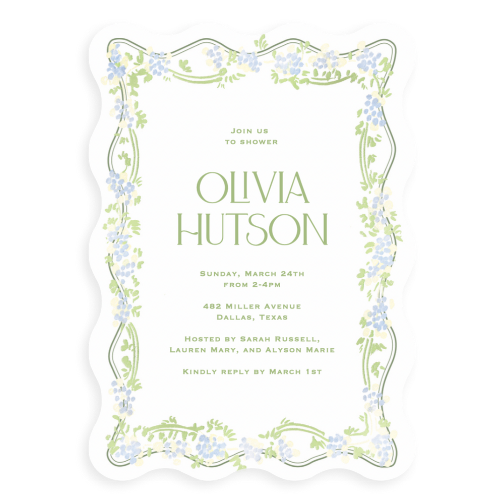Spring Vines Bridal Shower Invitation