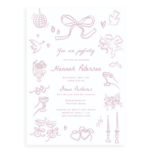 Hand Sketched Shower Invitation