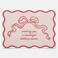 The Tied with Cheer in Red - Set of 20 Cards & Envelopes