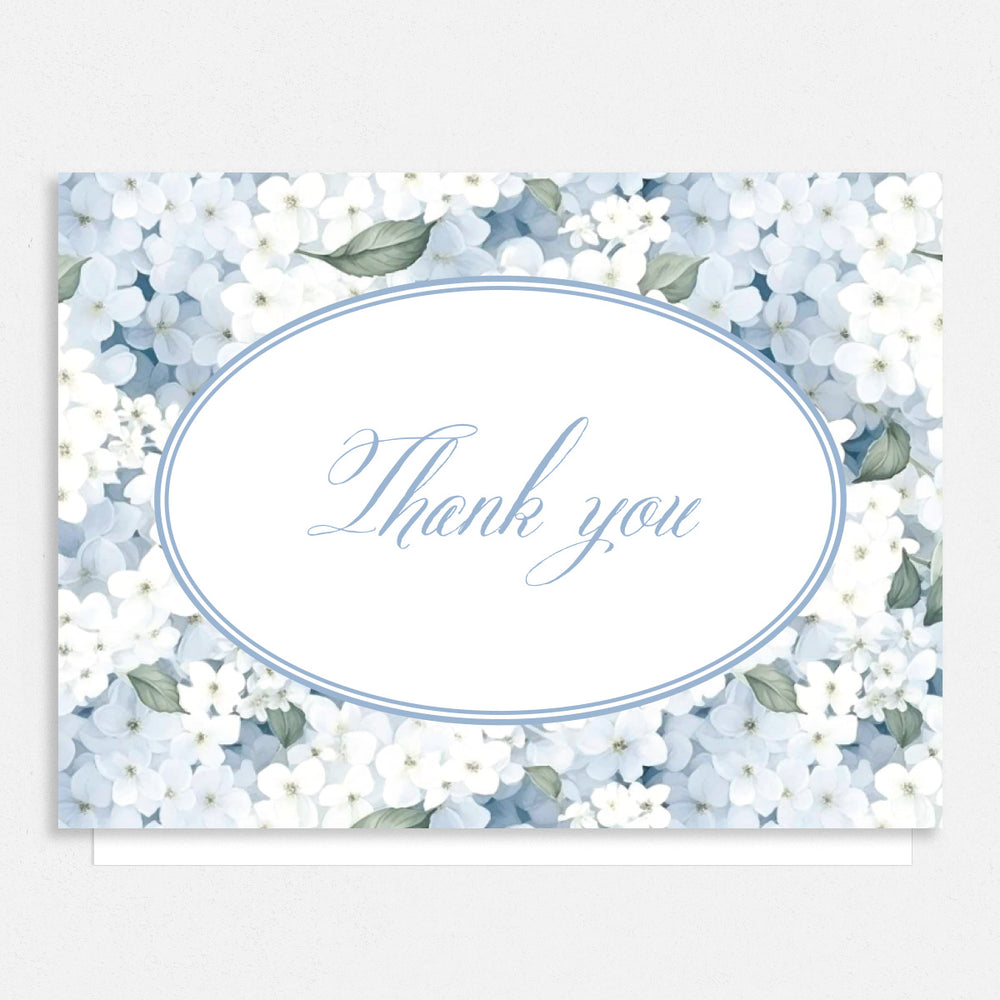 Blue Hydrangea Thank You Card