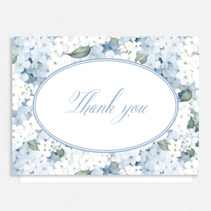 Blue Hydrangea Thank You Card