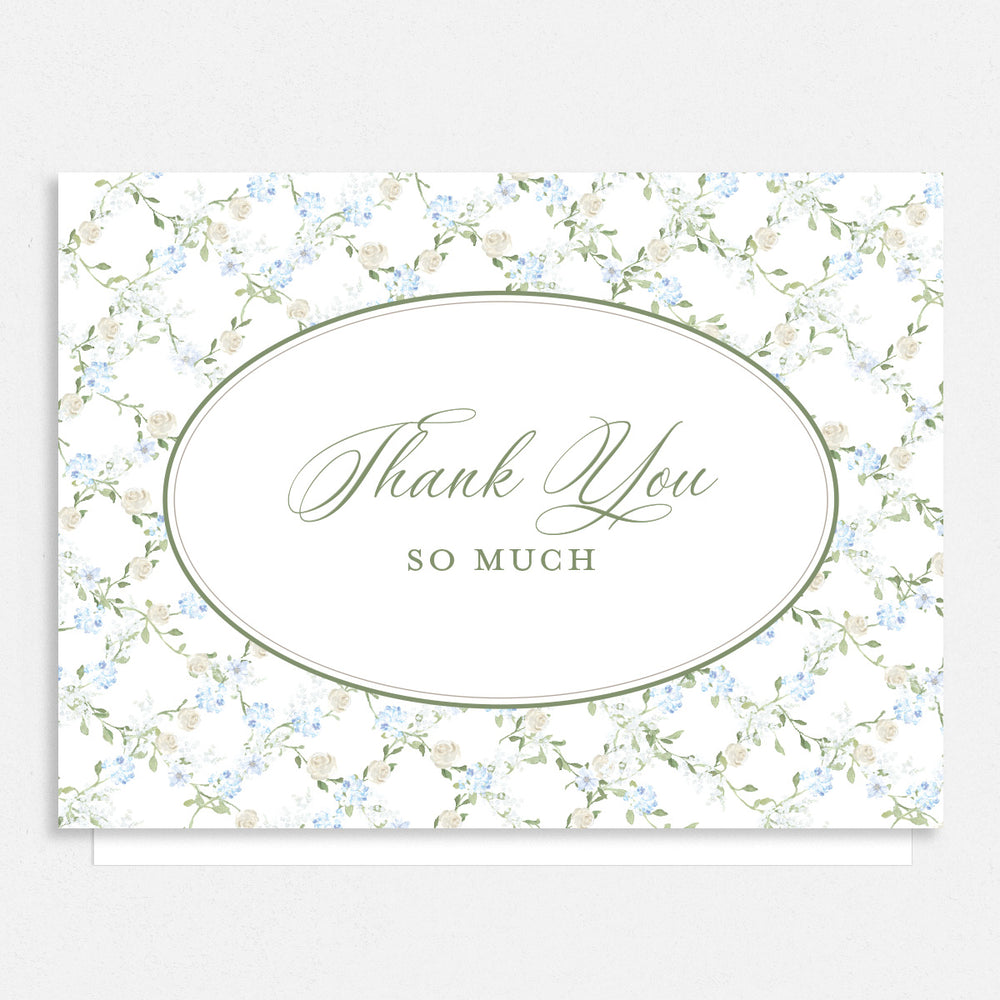 Floral Lattice Thank You Cards