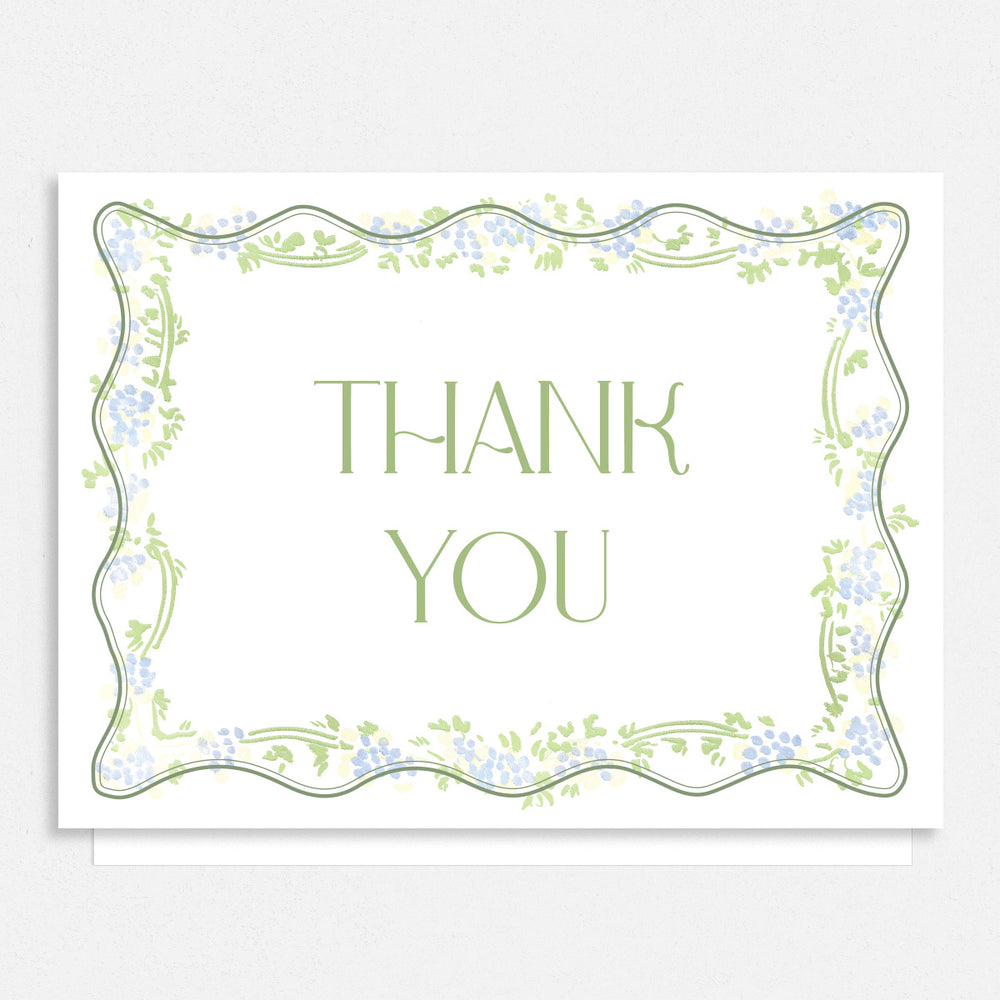Spring Vines Thank You Cards