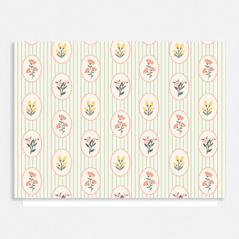Vintage Spring Pattern Thank You Cards