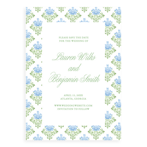 Floral Stencil Save the Date