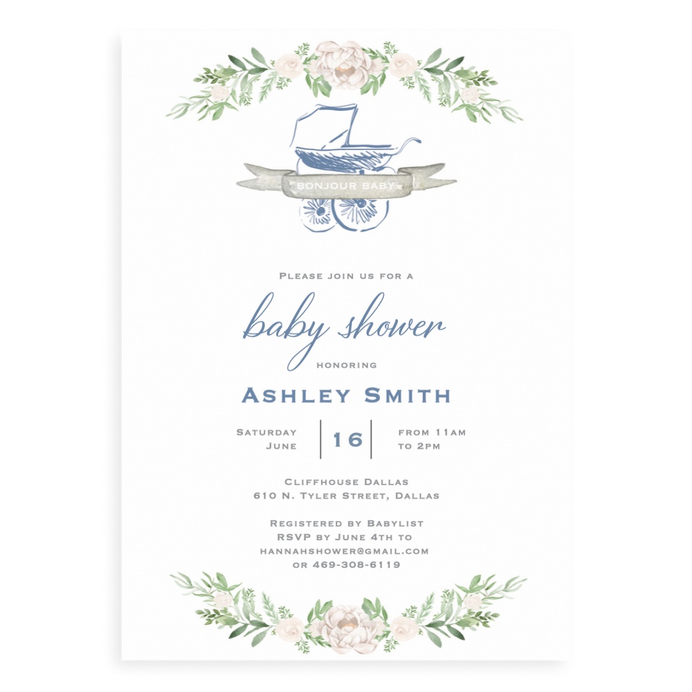 Bonjour Baby Shower for Boy