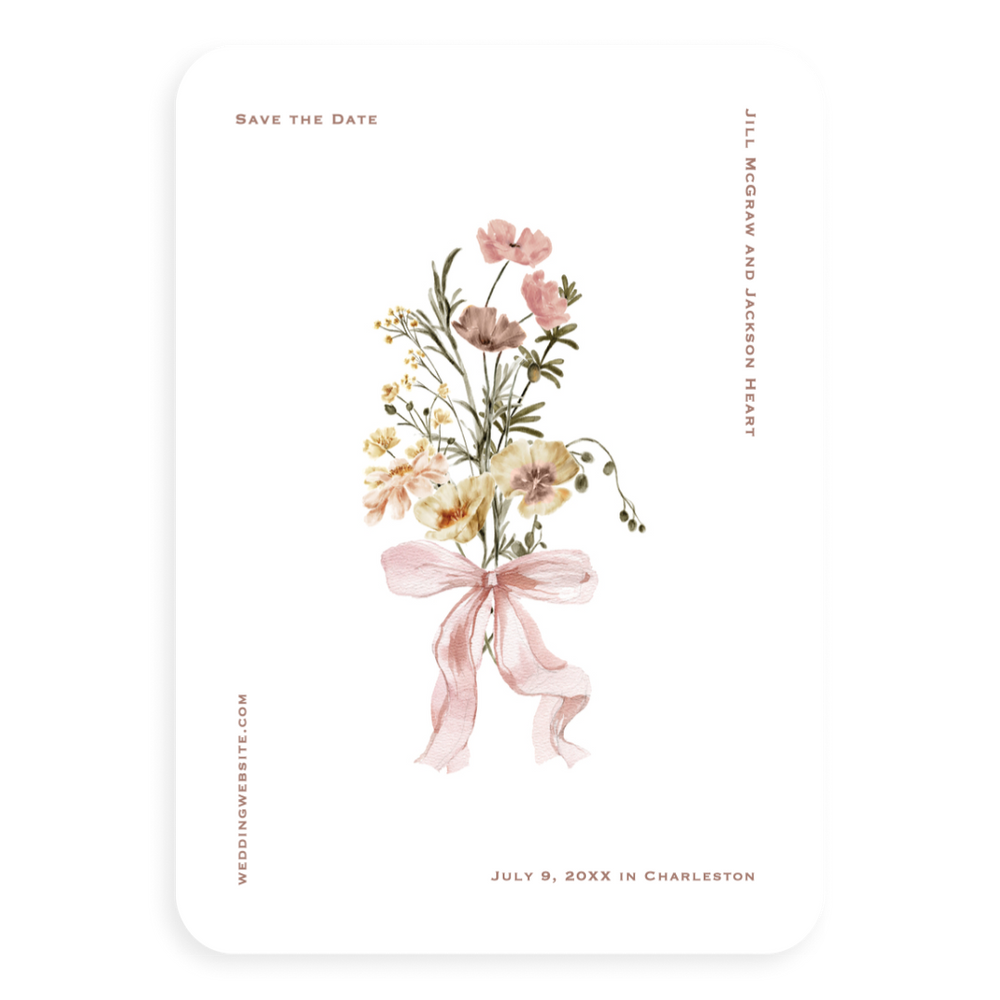 Whimsical Bouquet Save the Date