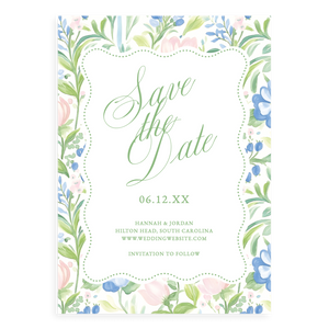 Cottage Floral Save the Date