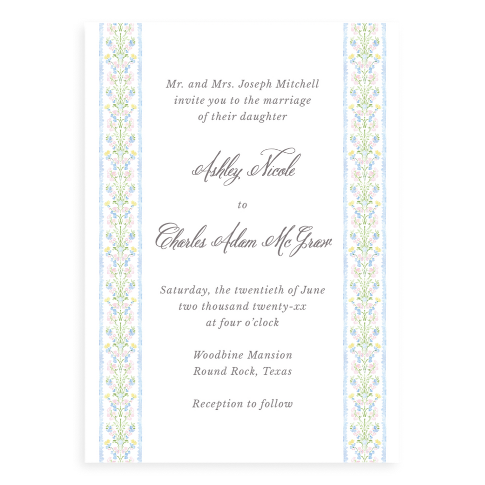 Coquette Heirloom Wedding Invitation