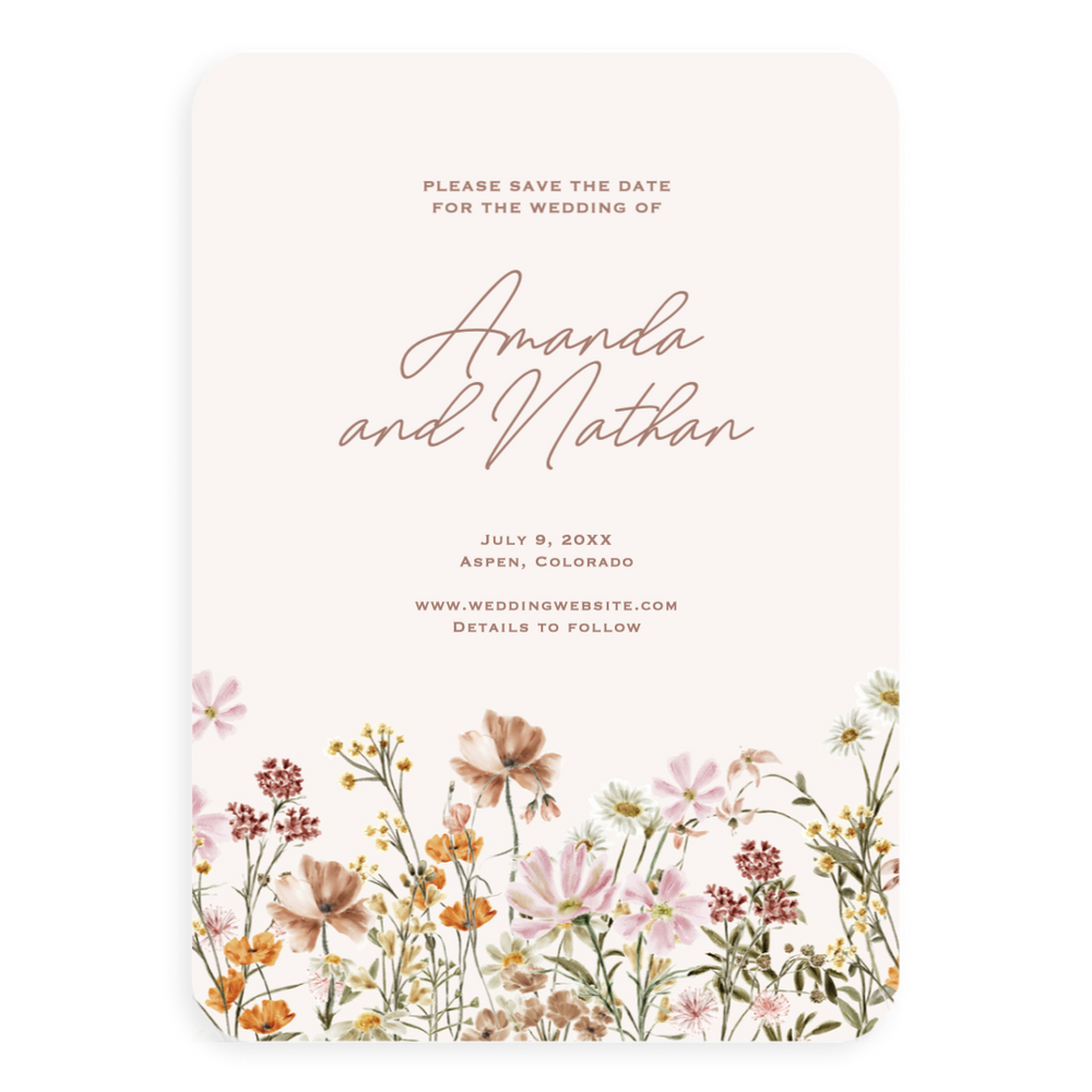 Wildflower Meadow Save the Date