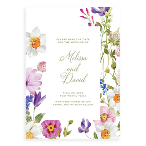 Bold Wildflowers Save the Date