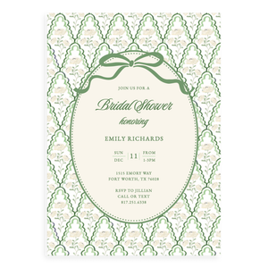 Preppy Floral Bridal Shower Invitation