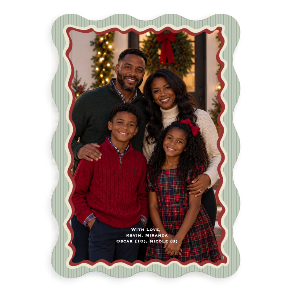 Wave Frame Holiday Card