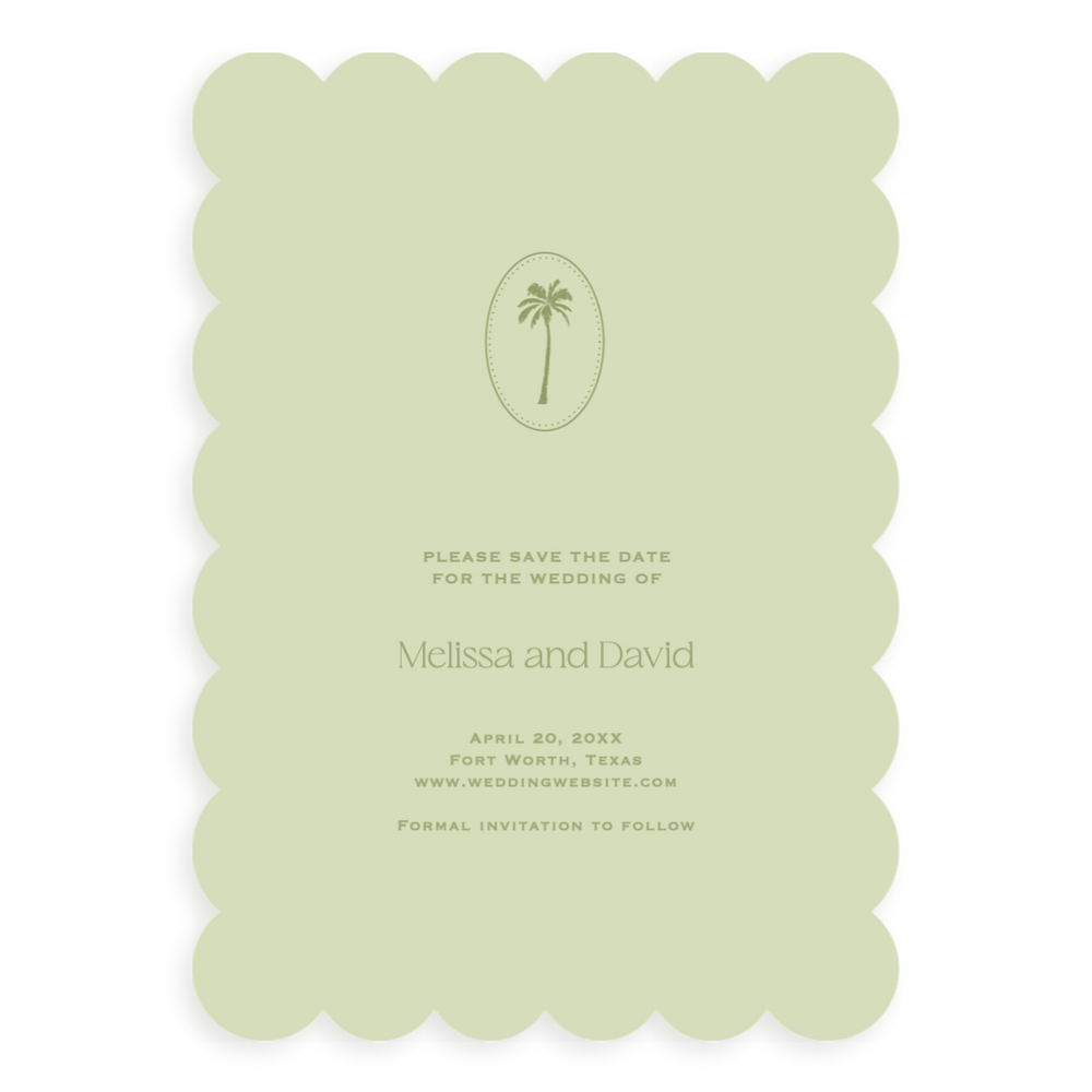 Simple Palm Tree Save the Date