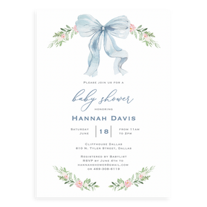 Bow Laurel Baby Shower for Boy
