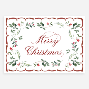 The Merry Botanicals in Red - Set of 20 Cards & Envelopes