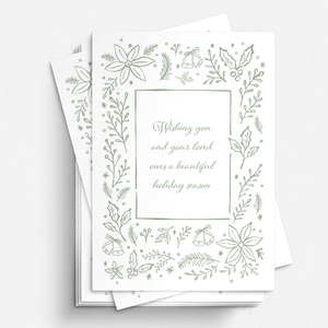 Whimsey Noel in Green - Set of 20 Cards & Envelopes